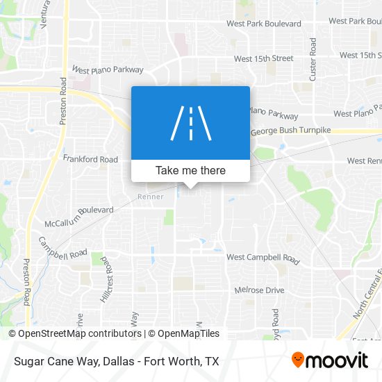 Sugar Cane Way map