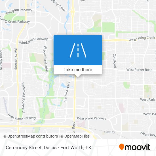 Ceremony Street map