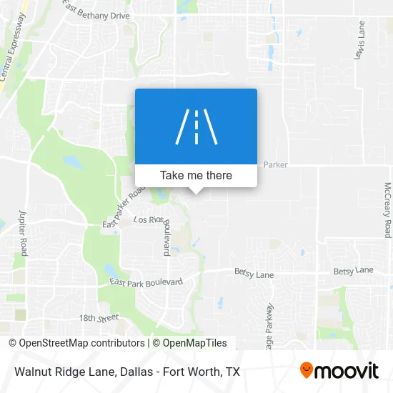 Walnut Ridge Lane map