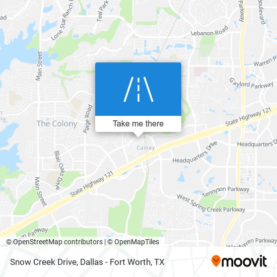 Mapa de Snow Creek Drive