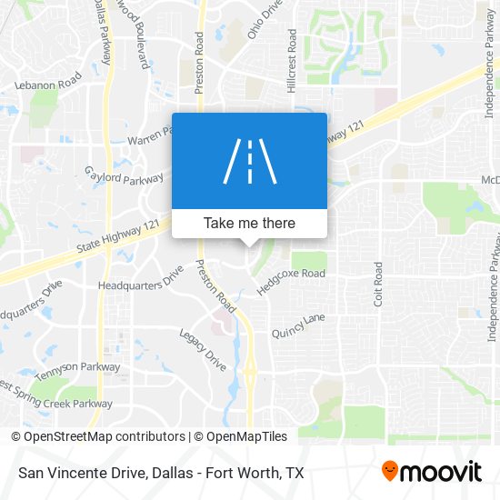 San Vincente Drive map