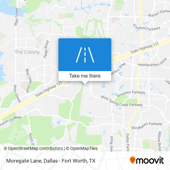 Moregate Lane map