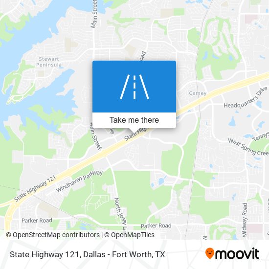 State Highway 121 map