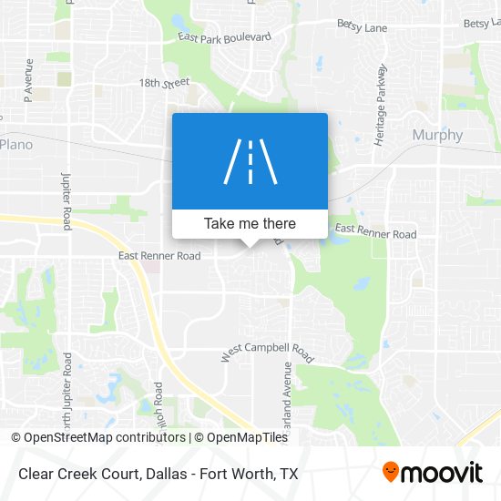 Mapa de Clear Creek Court