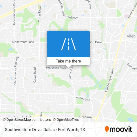 Southwestern Drive map