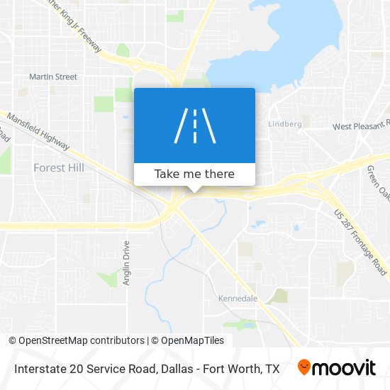 Interstate 20 Service Road map