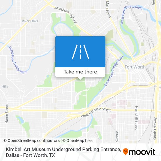 Kimbell Art Museum Underground Parking Entrance map