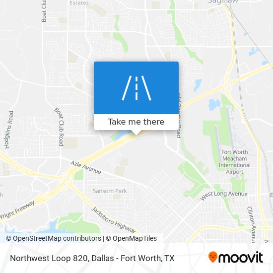 Northwest Loop 820 map