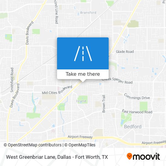 West Greenbriar Lane map