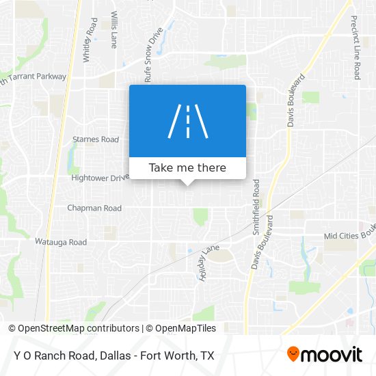 Y O Ranch Road map