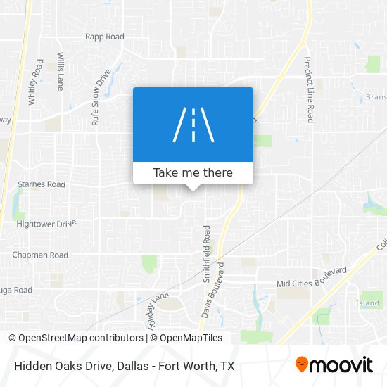 Hidden Oaks Drive map