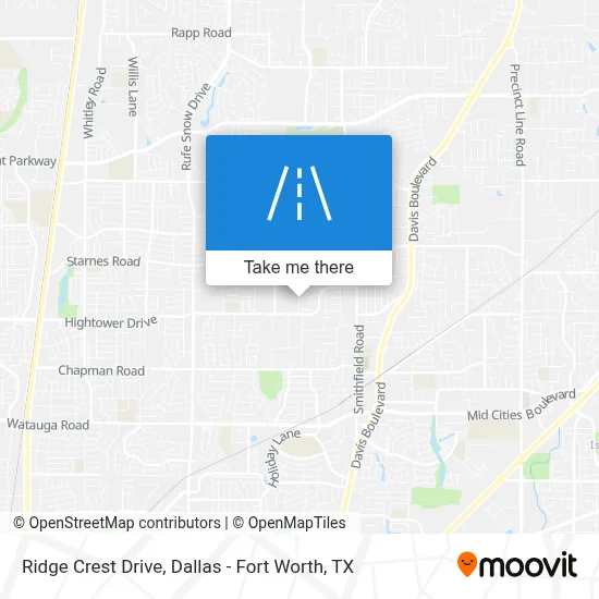 Ridge Crest Drive map