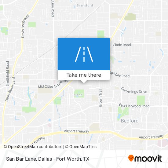 San Bar Lane map