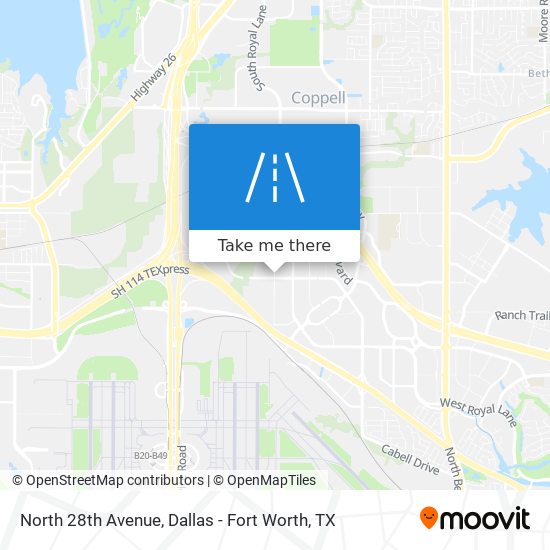 North 28th Avenue map