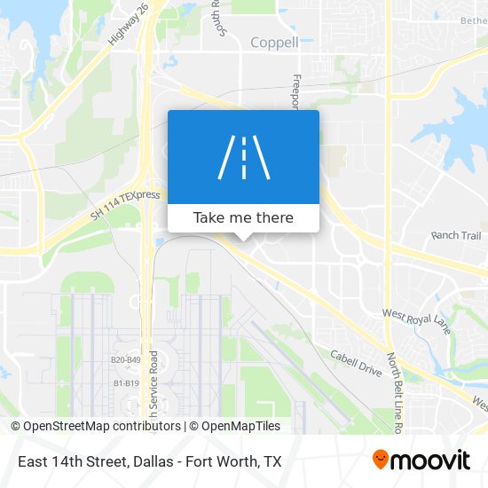 East 14th Street map