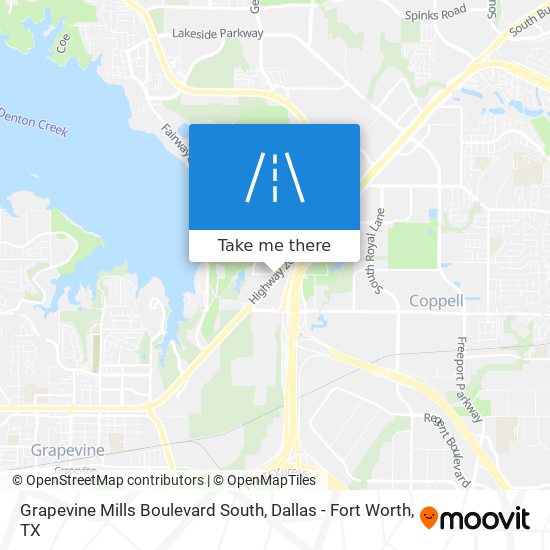 Mapa de Grapevine Mills Boulevard South