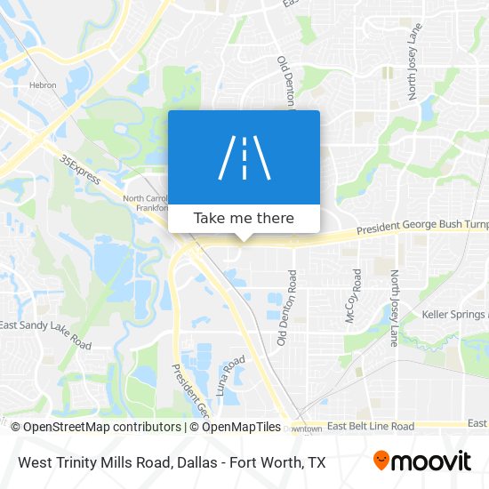 West Trinity Mills Road map
