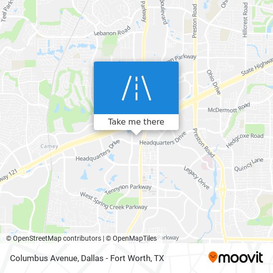 Columbus Avenue map