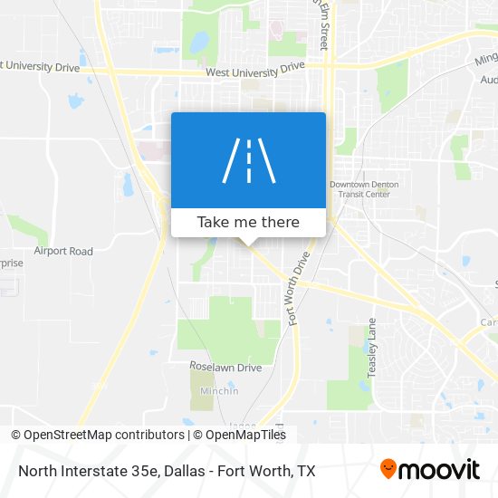 North Interstate 35e map
