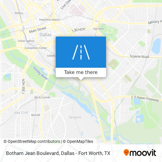 Botham Jean Boulevard map