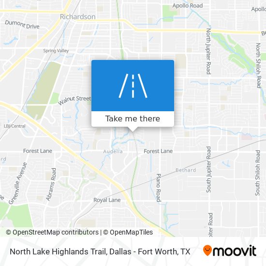 Mapa de North Lake Highlands Trail