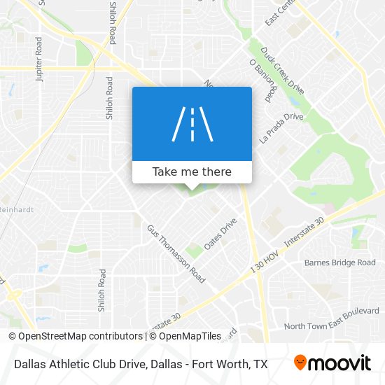 Dallas Athletic Club Drive map