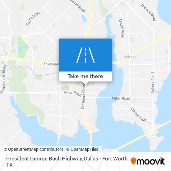 Mapa de President George Bush Highway