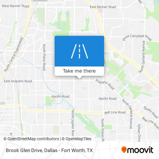 Brook Glen Drive map