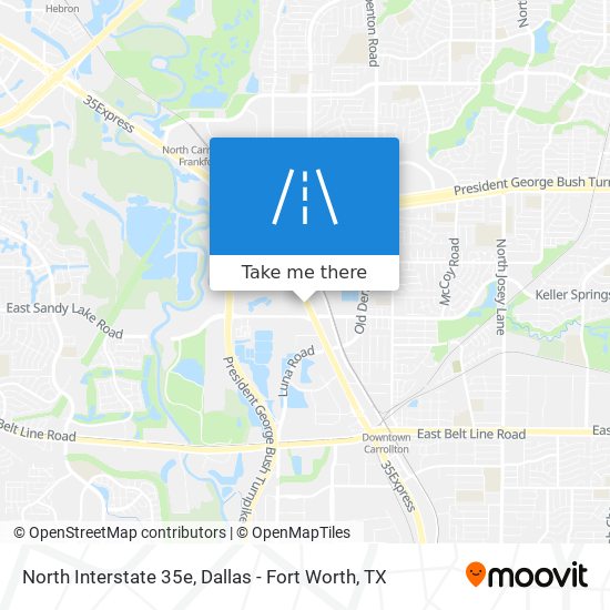 North Interstate 35e map