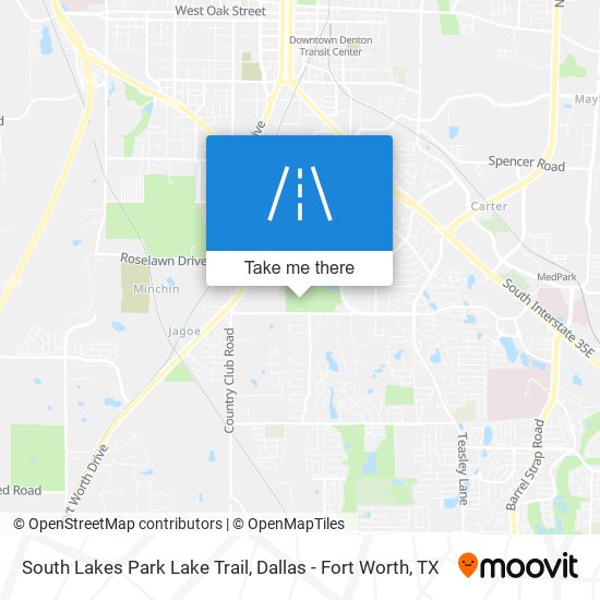 Mapa de South Lakes Park Lake Trail
