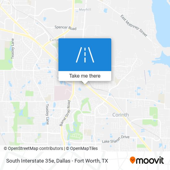 South Interstate 35e map