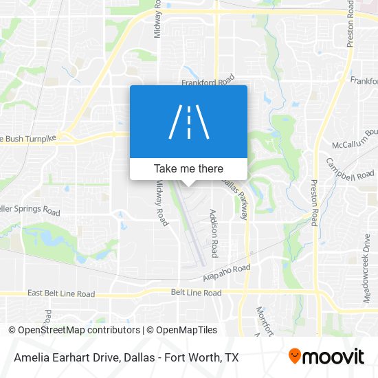 Mapa de Amelia Earhart Drive