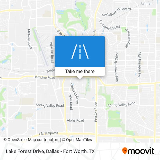 Lake Forest Drive map
