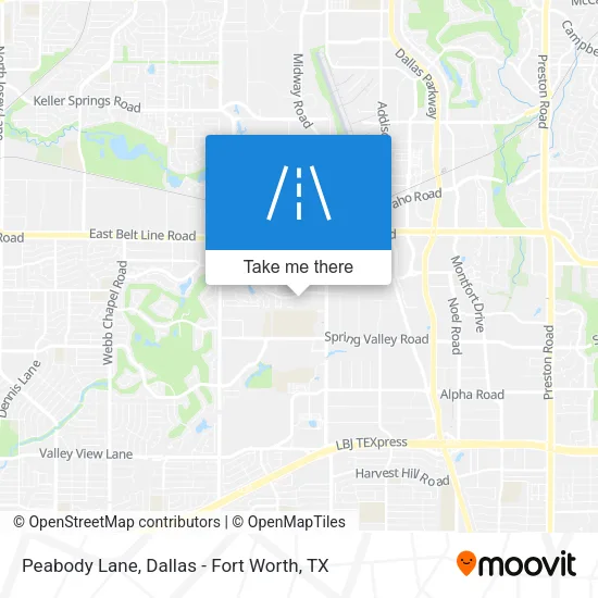 Peabody Lane map
