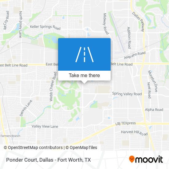 Ponder Court map