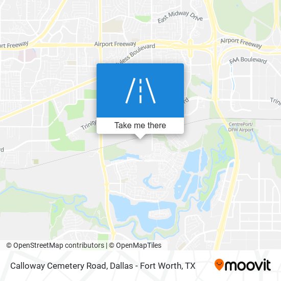 Calloway Cemetery Road map