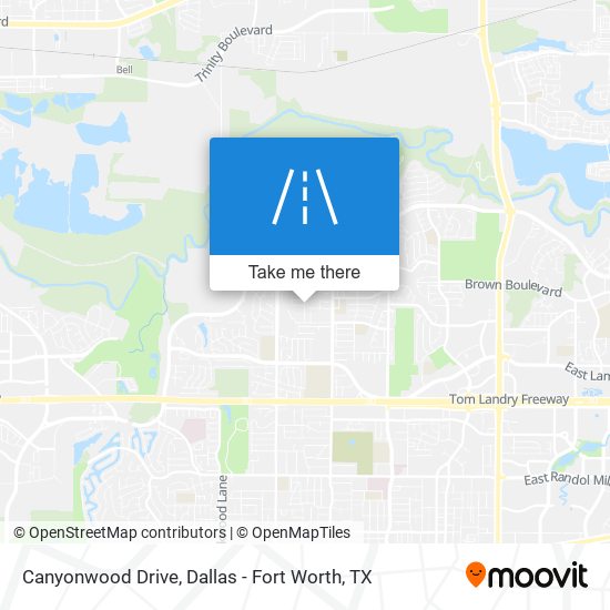 Canyonwood Drive map