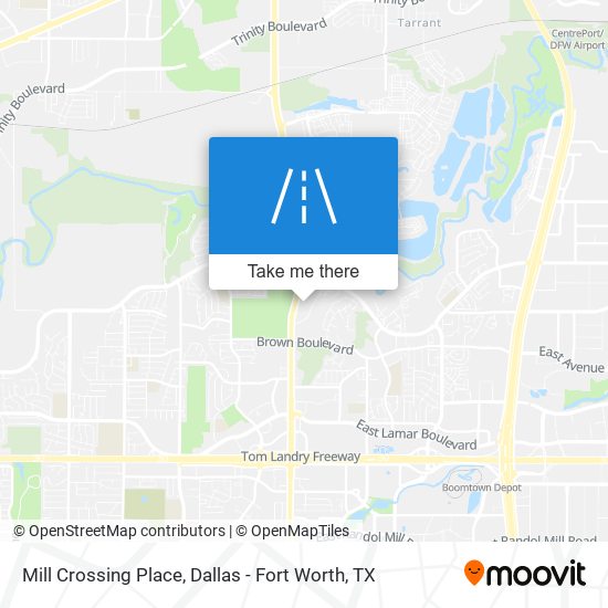 Mill Crossing Place map