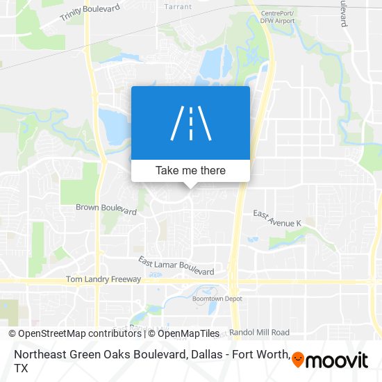 Mapa de Northeast Green Oaks Boulevard