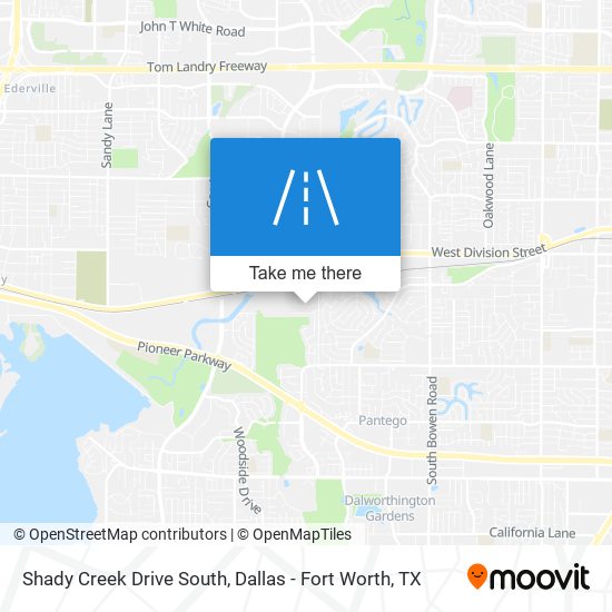 Shady Creek Drive South map