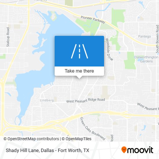 Shady Hill Lane map