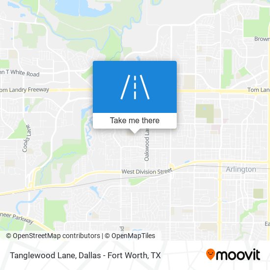 Tanglewood Lane map