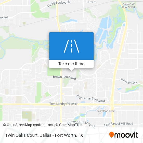 Twin Oaks Court map