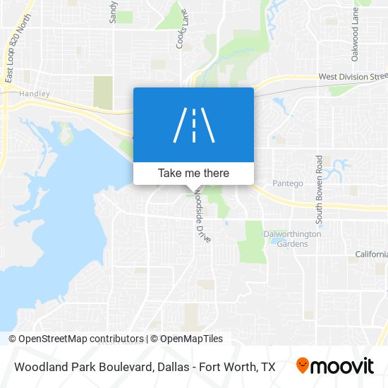 Mapa de Woodland Park Boulevard