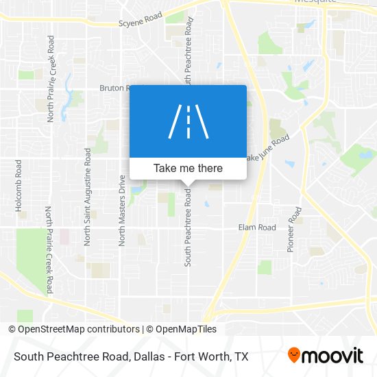 South Peachtree Road map