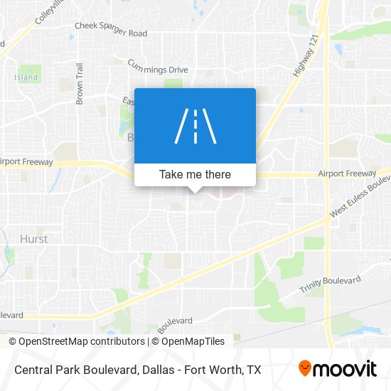 Mapa de Central Park Boulevard