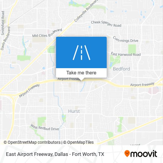 East Airport Freeway map