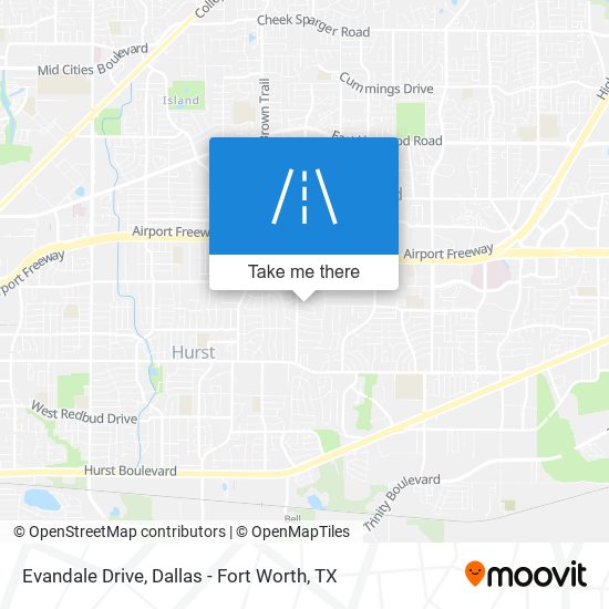 Evandale Drive map