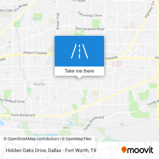 Mapa de Hidden Oaks Drive