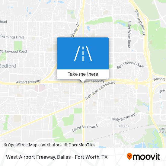 West Airport Freeway map